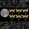 Raw Brass Smaller Ornate Dragonfly Three Ring Connectors - Set of Six - XXX - B-3C29